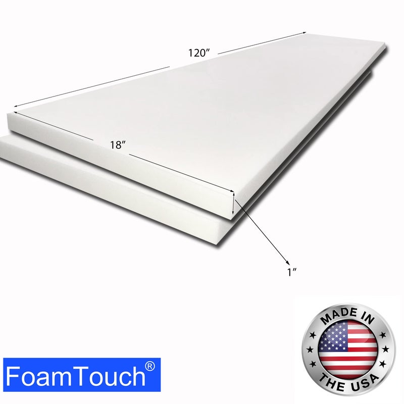 FoamTouch high densiy 1x18x120 Upholstery Foam, White - Image 2